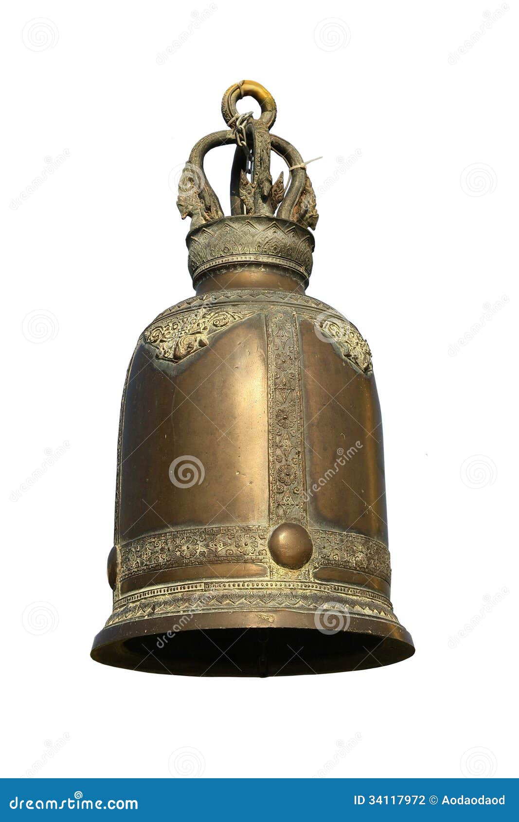 Big brass bell stock photo. Image of maeklong, india 34117972