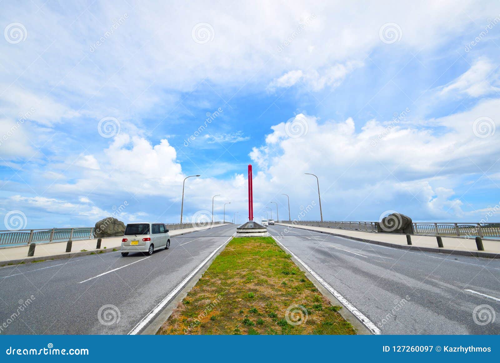 big bridge of okinawa japan