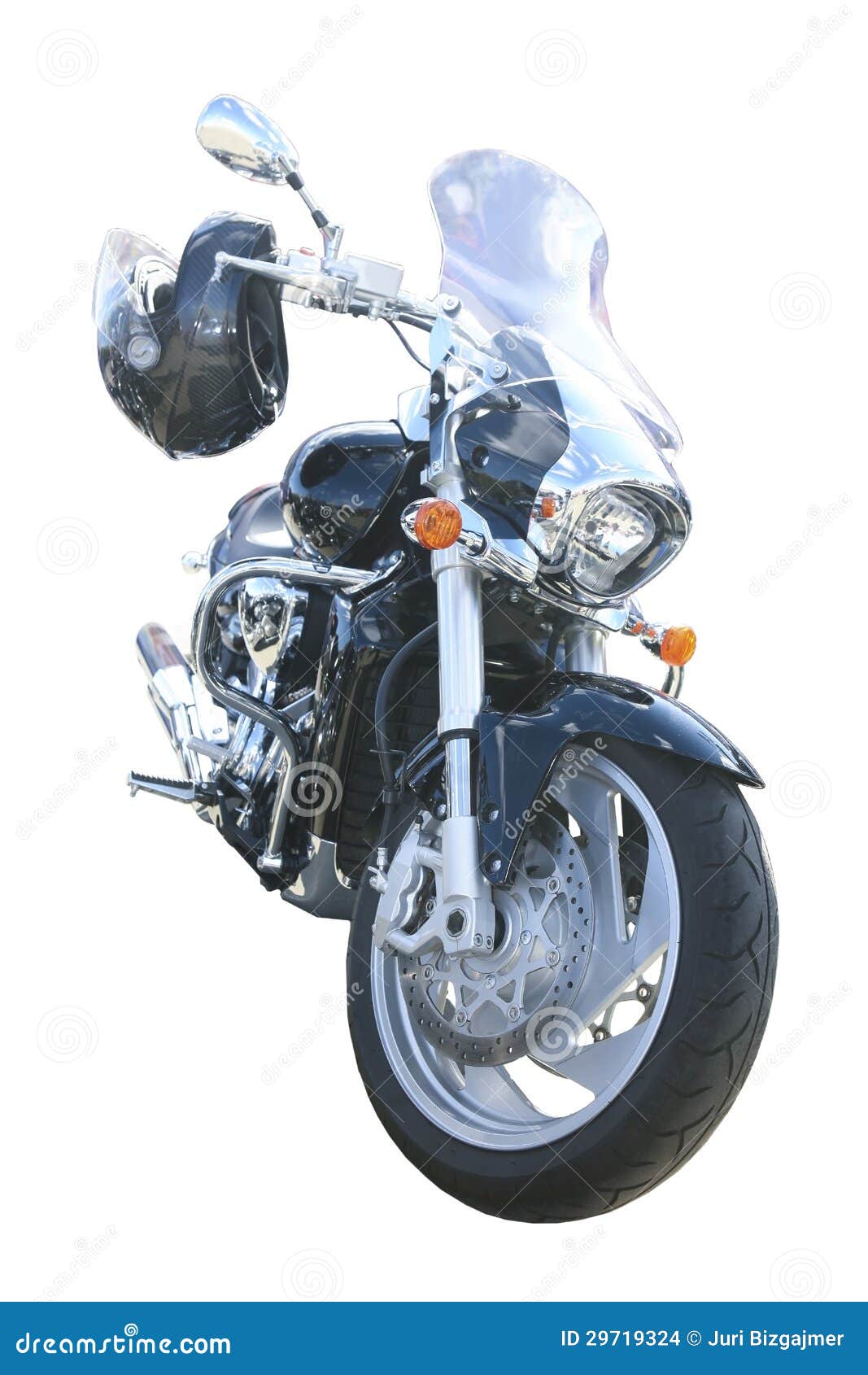 Motorcycle On White Background Stock Photo - Image of handle