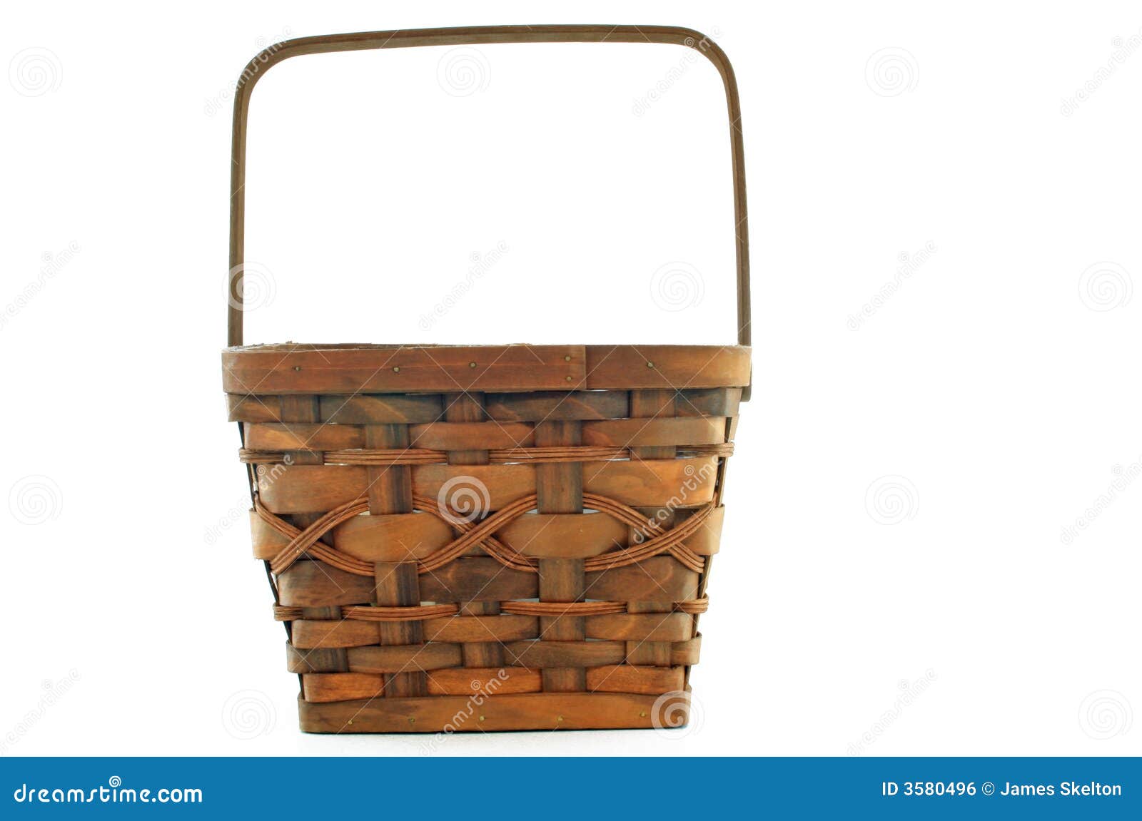 Big brown basket stock photo. Image of food, handle, picnic 3580496