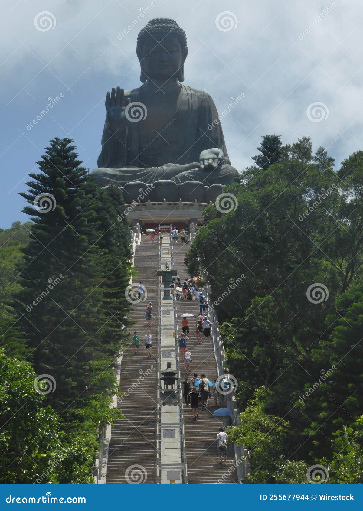 Big Buddha Hong Kong editorial stock image. Image of trees - 255677944