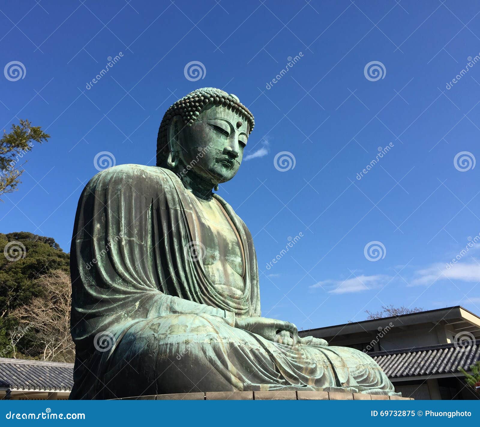 Big Buddha statue in Japan stock image. Image of walk 69732875