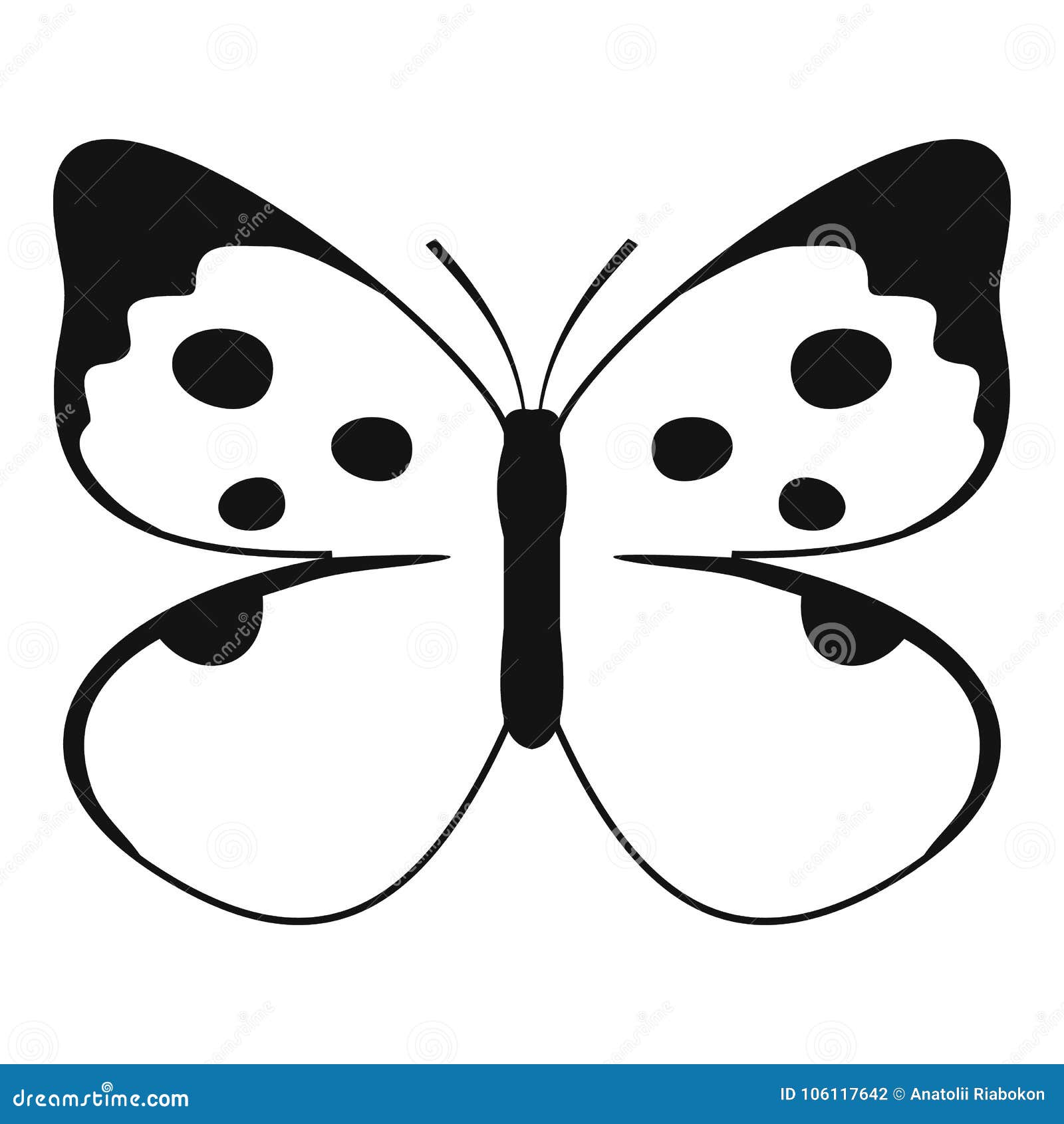 Download Big Butterfly Icon, Simple Style. Stock Vector ...