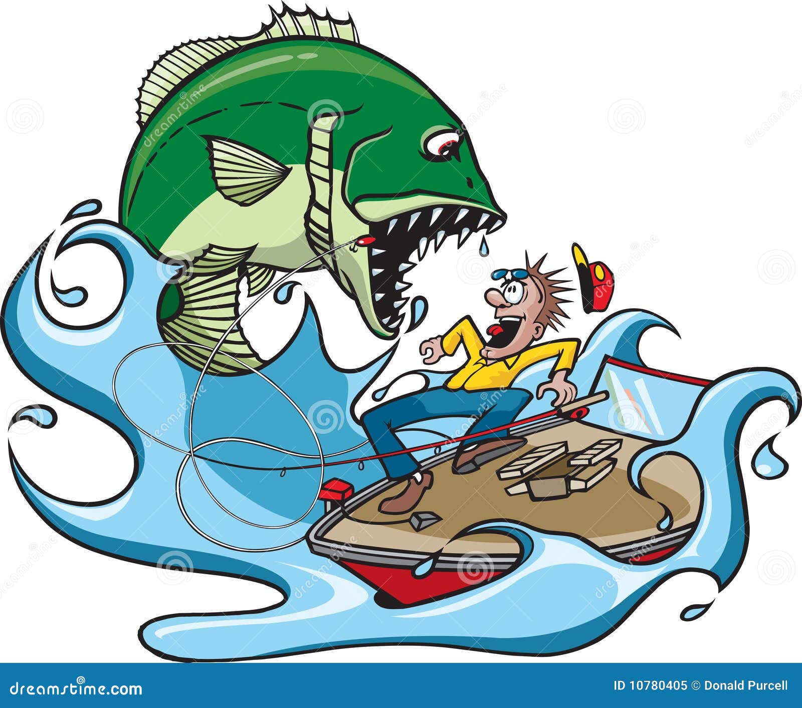 BIG catch stock illustration. Illustration of fish, fisherman - 10780405