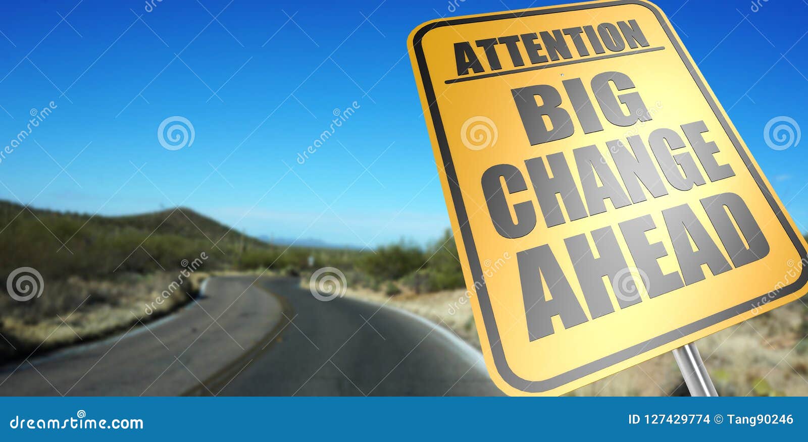 big change ahead road sign