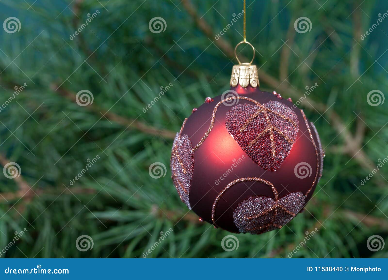 big christmas baubles and garland on dark stock photo big christmas baubles and garland on dark stock photo