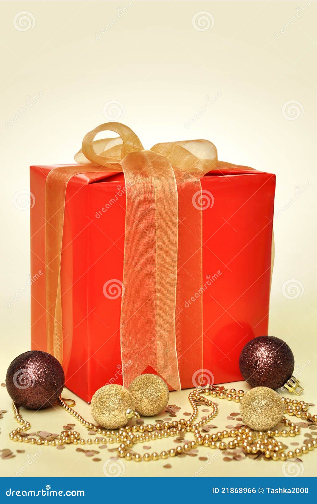 The big Christmas gift box stock photo. Image of decorative 21868966