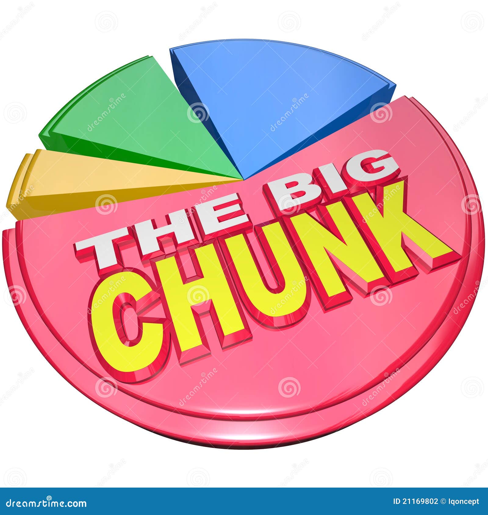 the big chunk - largest portion of pie chart share