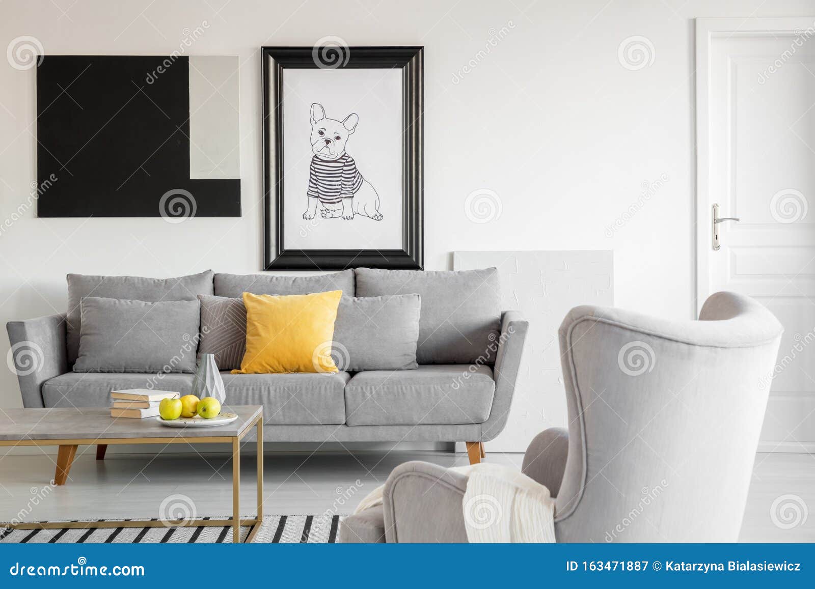 Harper&Bright Designs Living Room Sets Furniture Armrest Single Seat Sofa Light Gray