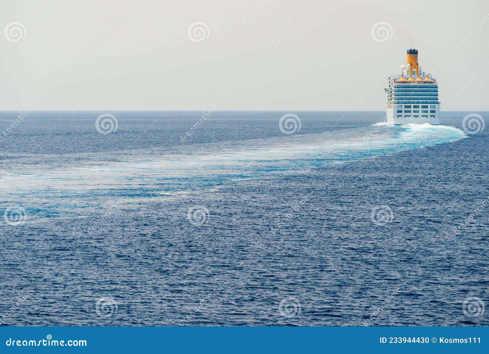 big cruise ship in the sea