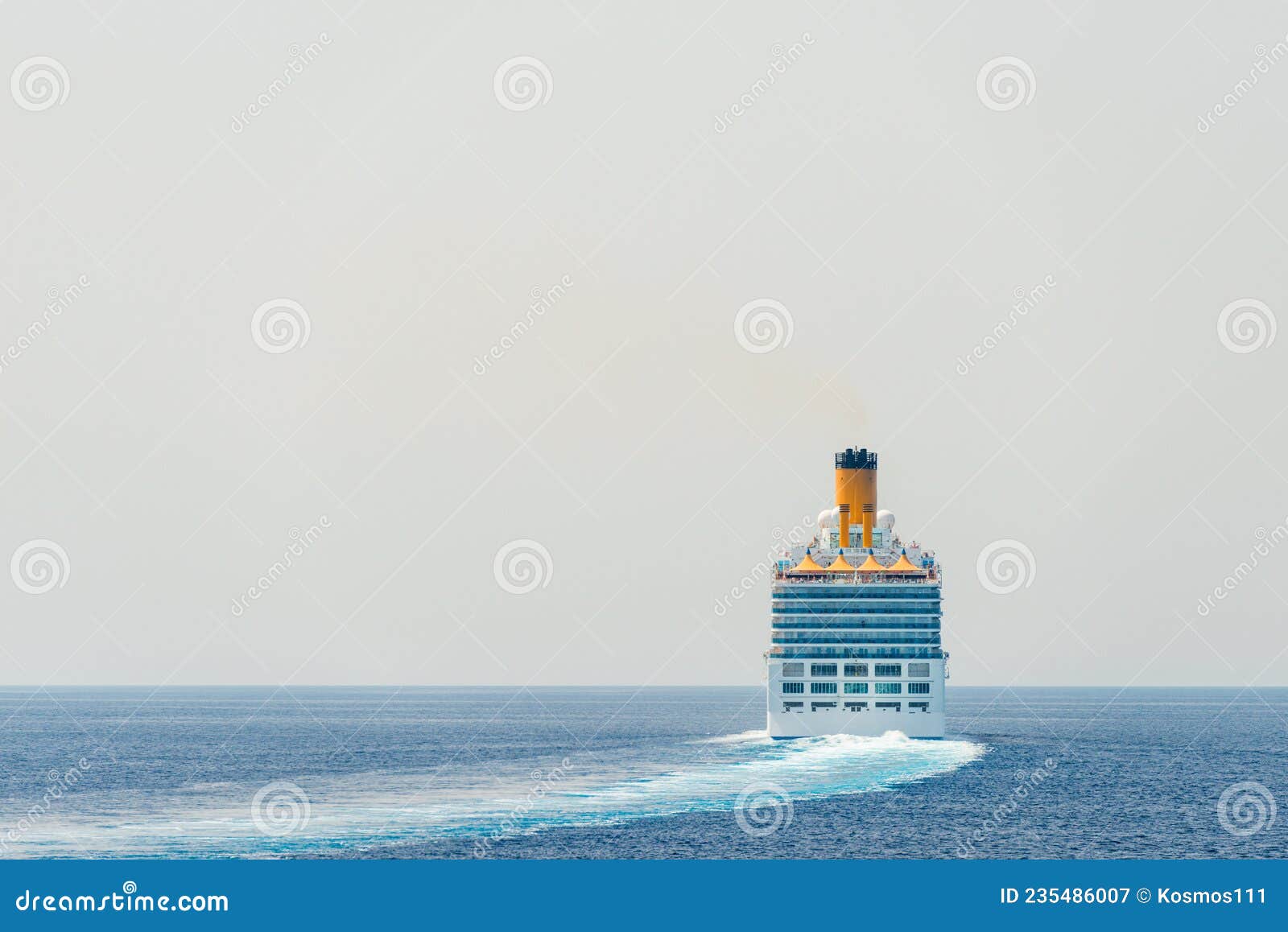 big cruise ship in the sea