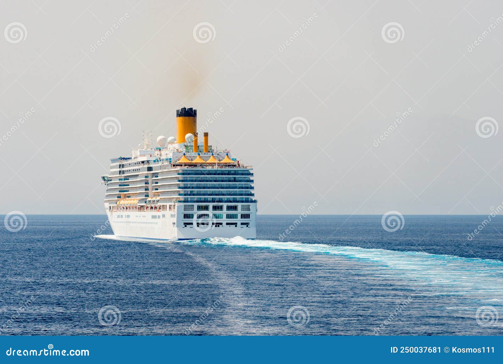 big cruise ship in the sea