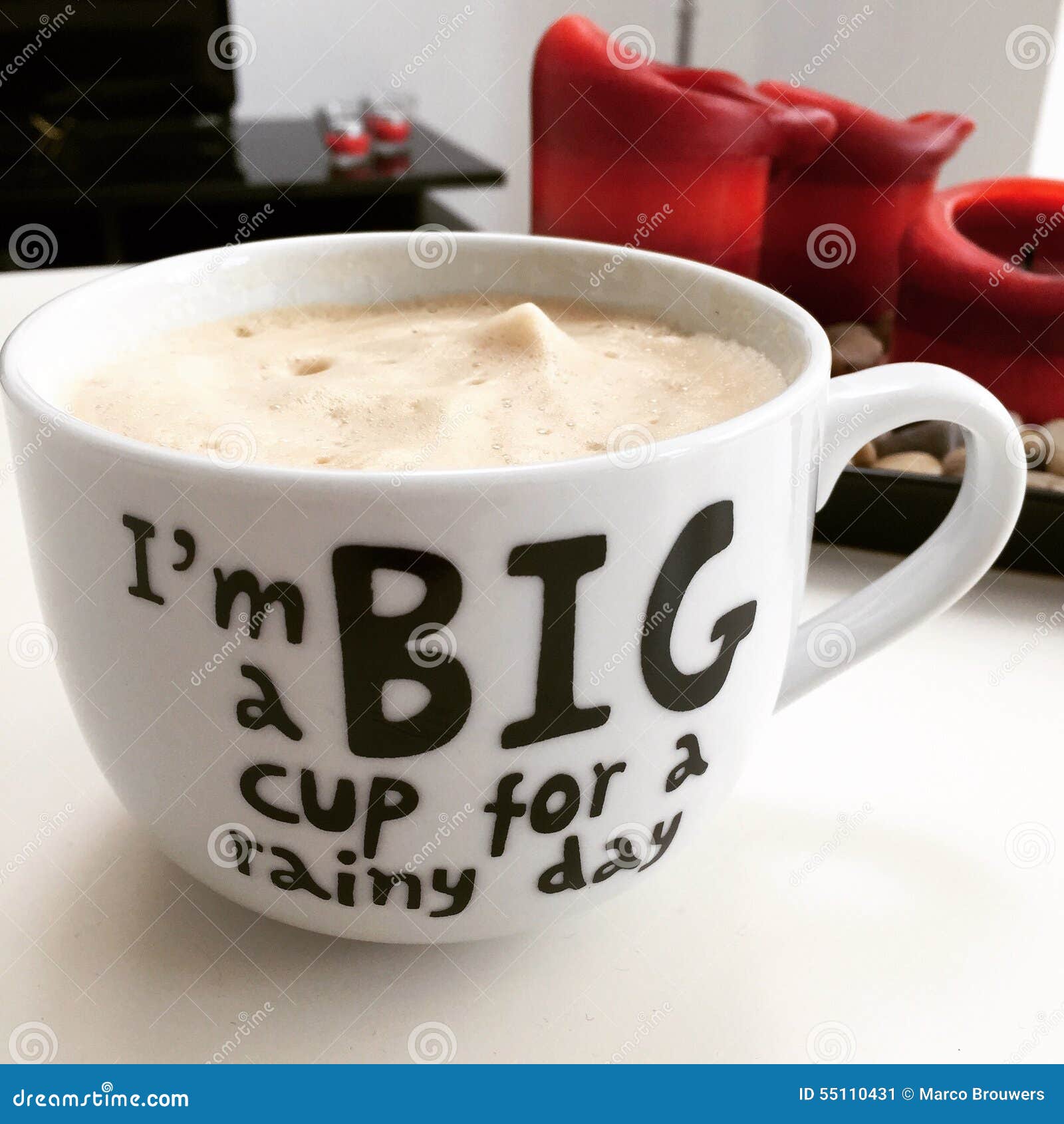 Big Cup Of Coffee Stock Photo Image 55110431