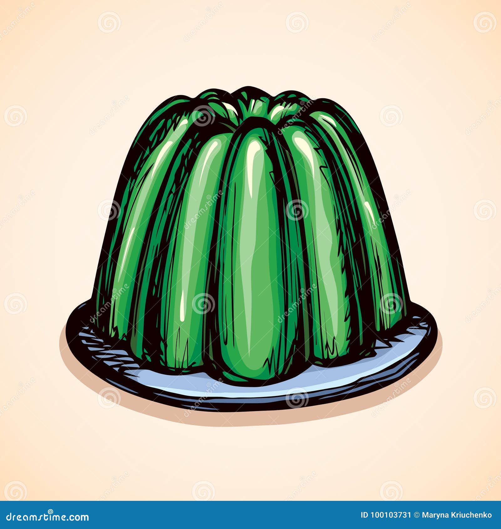 Jelly. Vector drawing stock vector. Illustration of jello 100103731