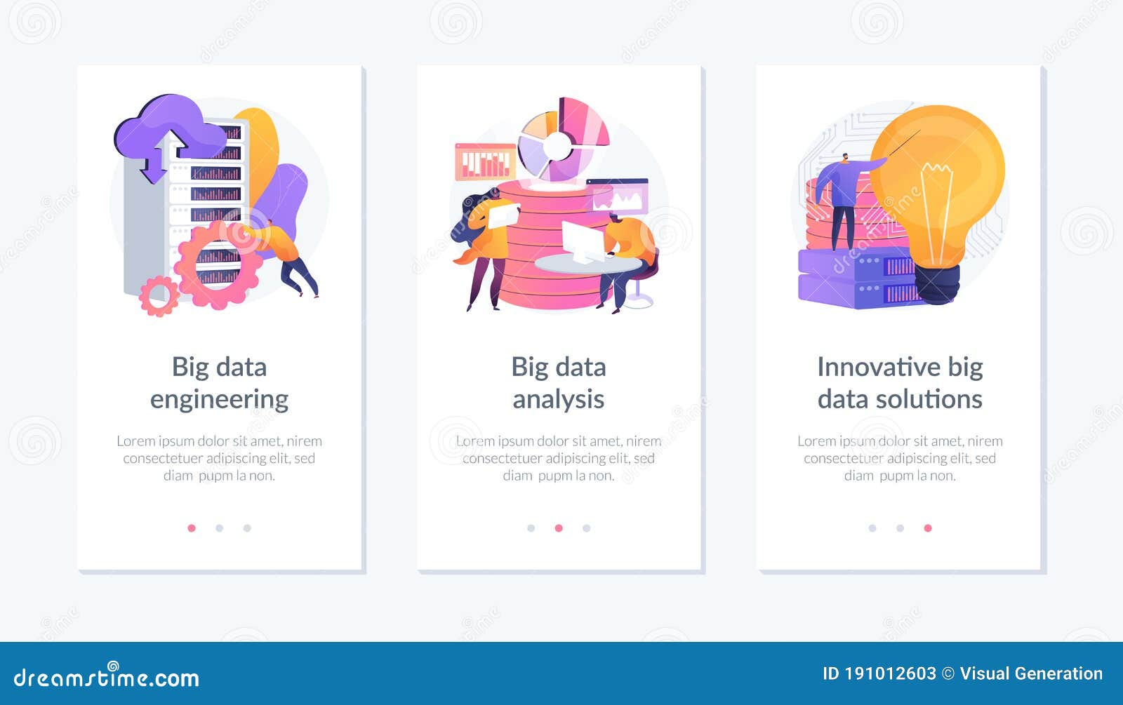 big data app interface template.