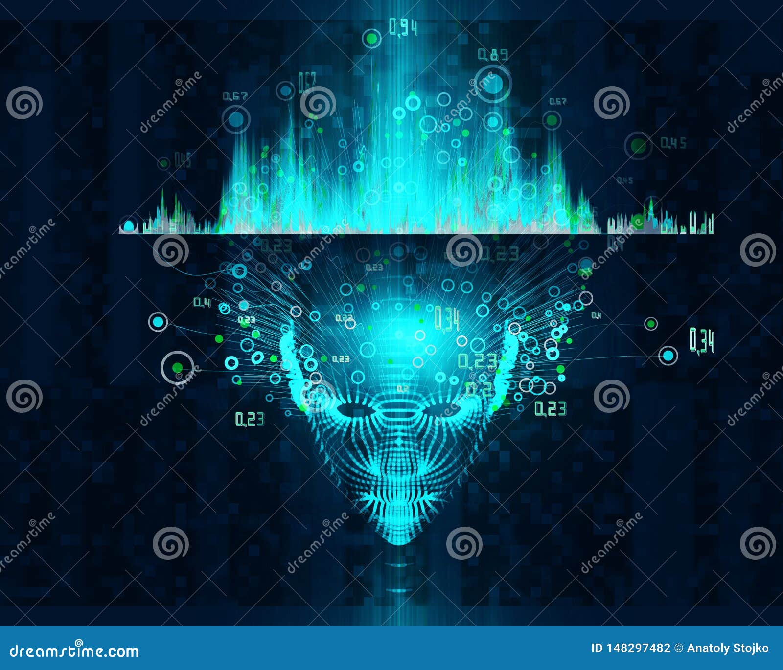Big Data Concept. Abstract Artificial Intelligence Background. Machine  Learning Aesthetic Design Stock Photo - Image of information, artificial:  148297482