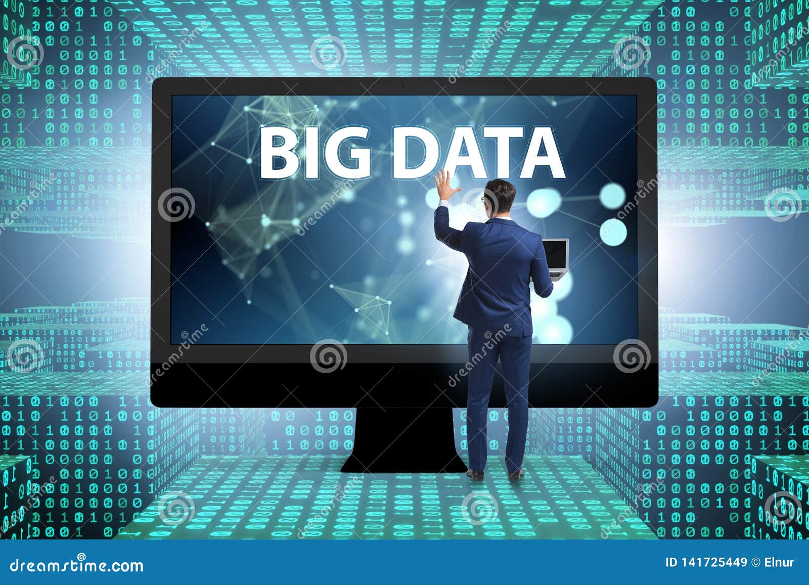 The Big Data Concept With Data Mining Analyst Stock Image
