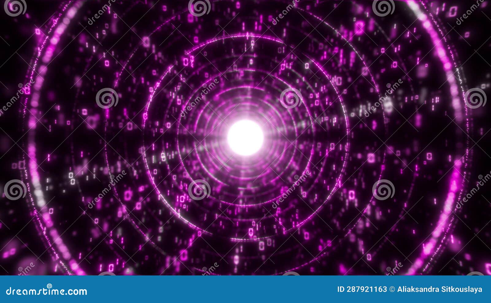 Big Data Conduction Big Data Tunnel With Binary Code Visualisation Uhd