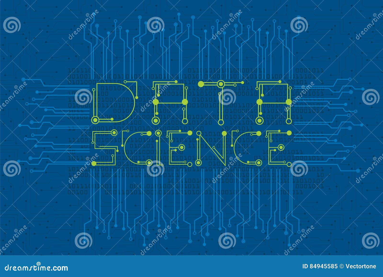 Big Data, Data Science and Communication Concept. Stock Vector ...