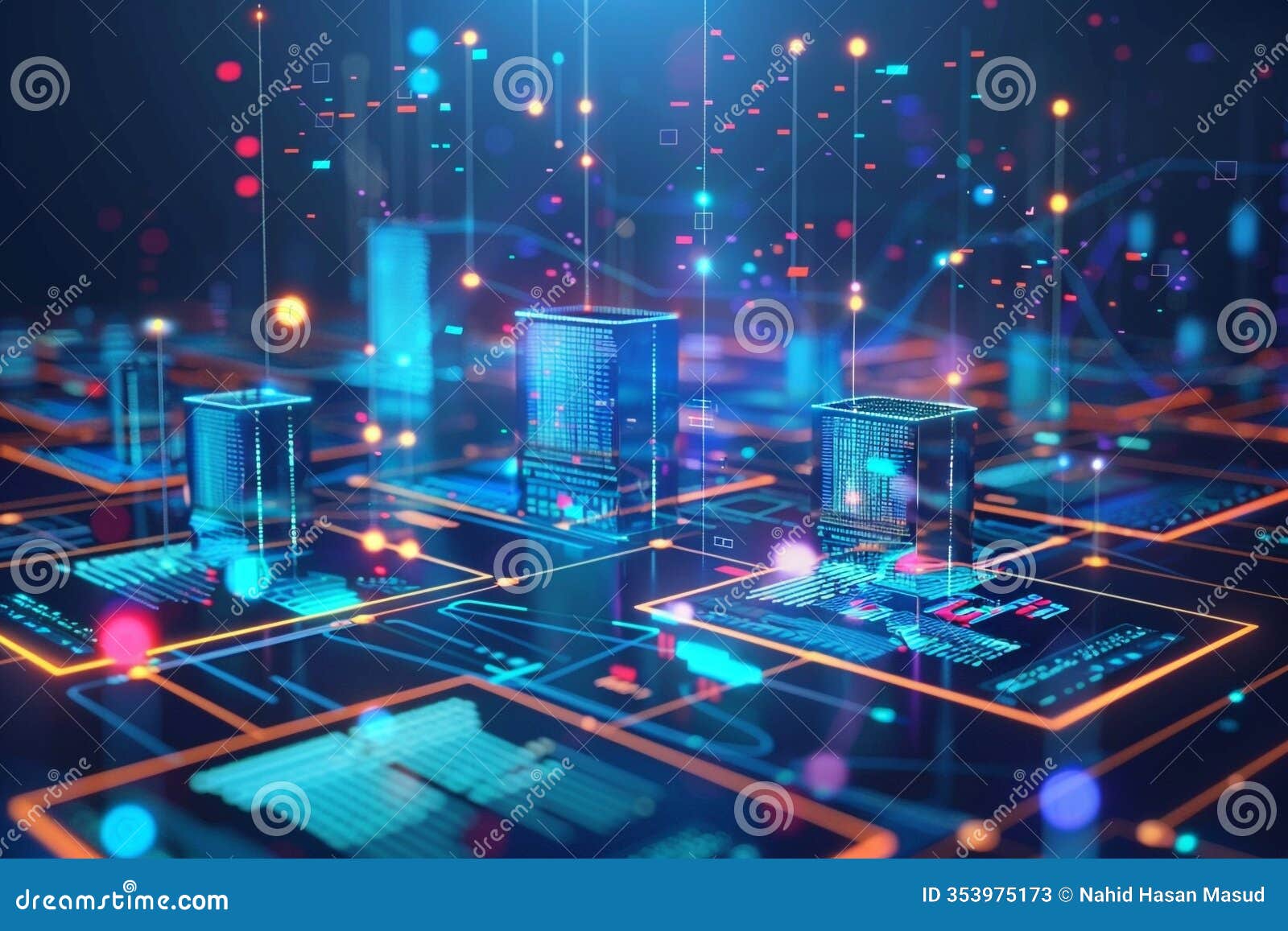big data flow technology and data science  concept concept of data research data mining business analytics querying