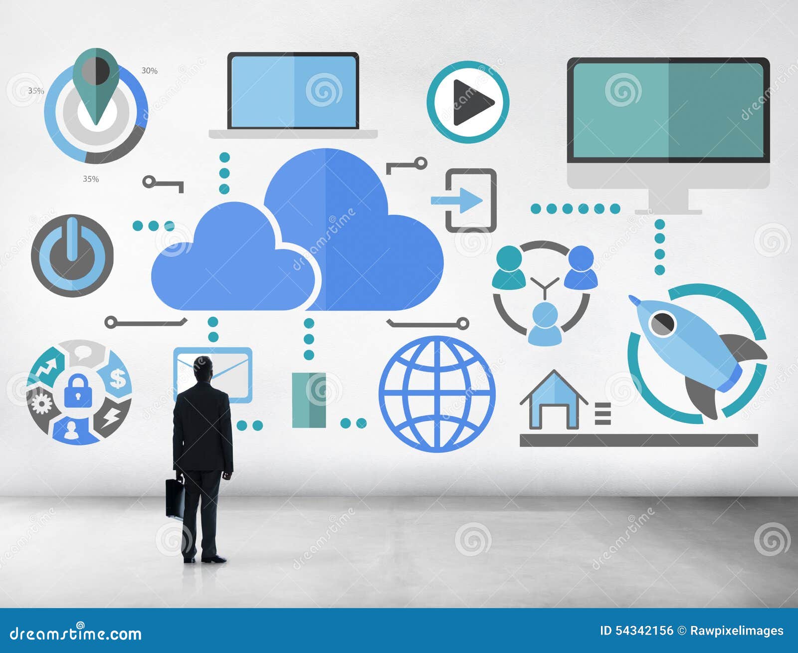 big data sharing online global communication cloud concept