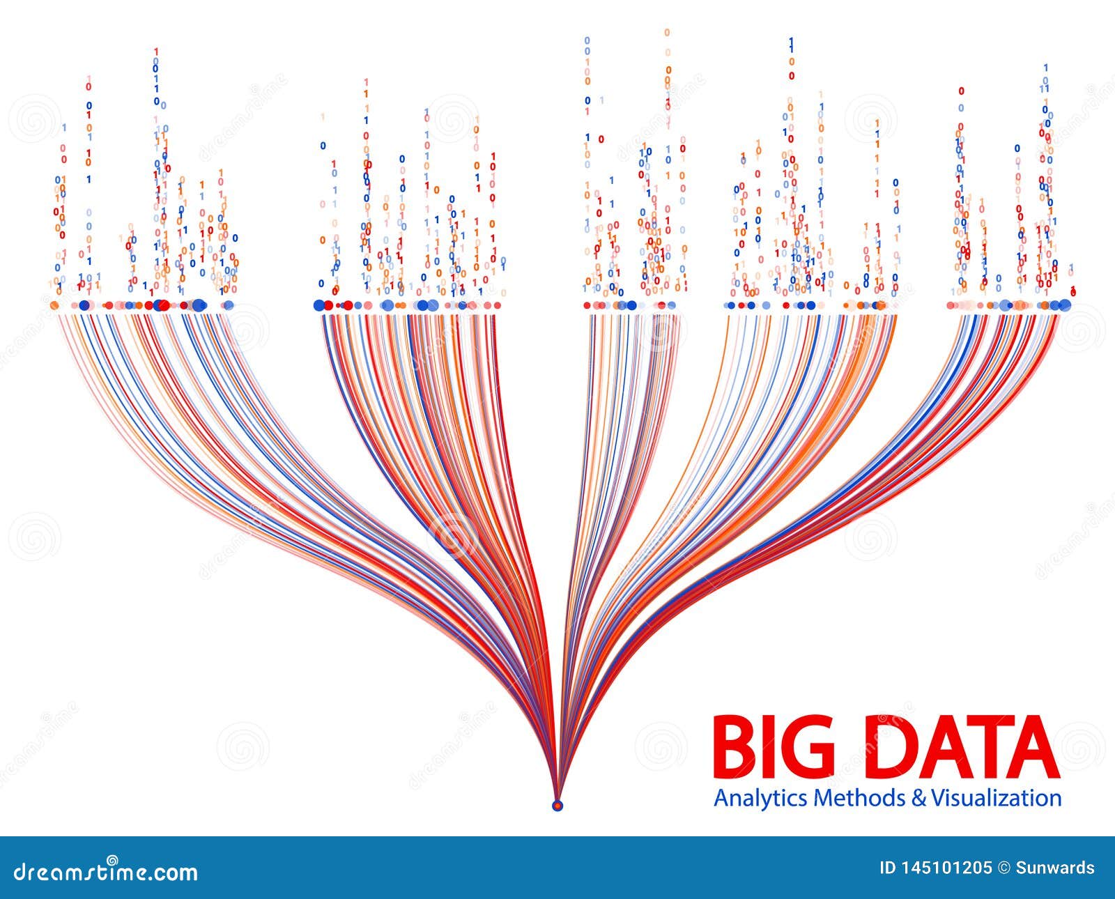 Big Data Visualization Concept Vector. Stock Vector - Illustration of ...