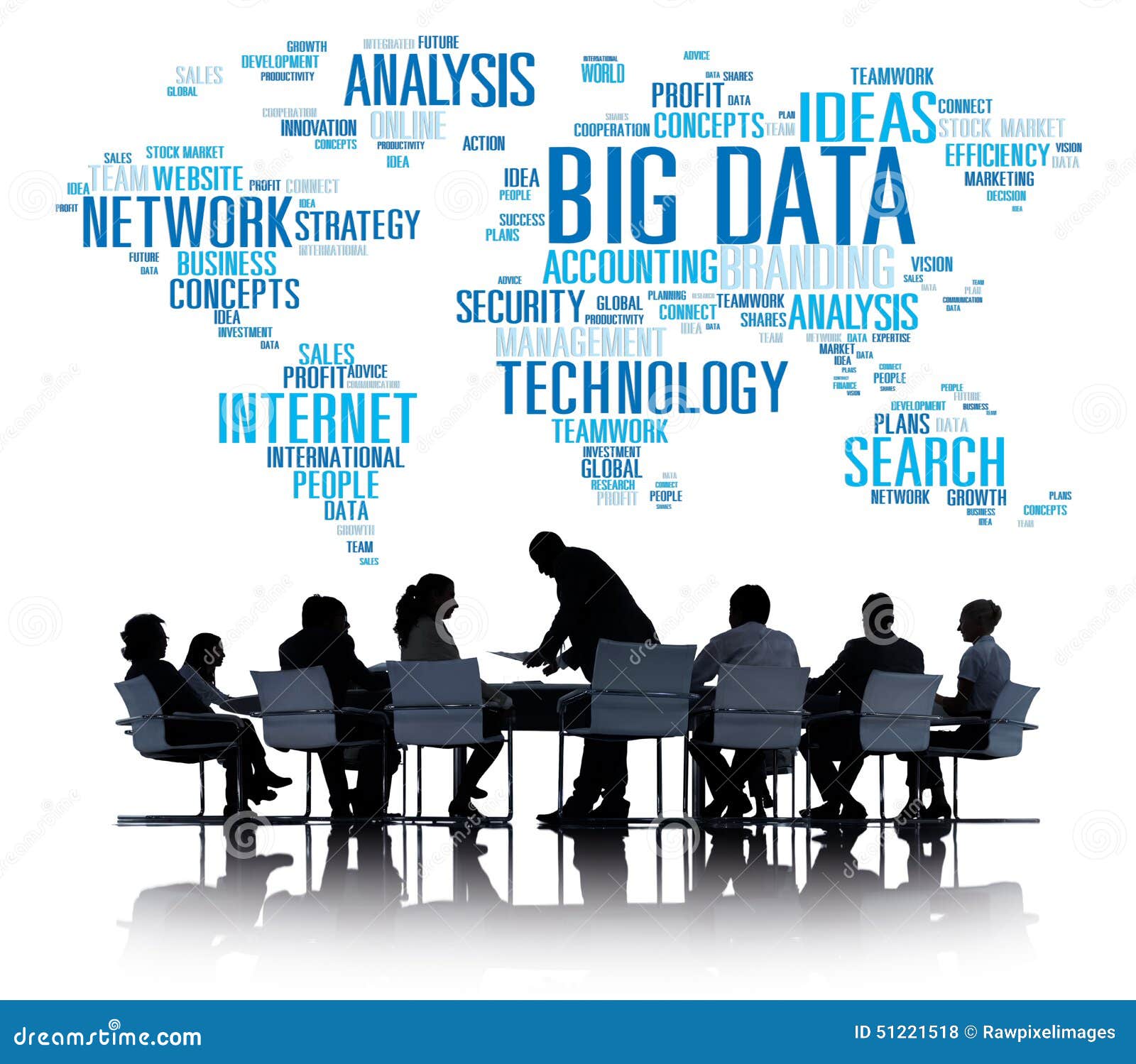 big data storage information world map concept