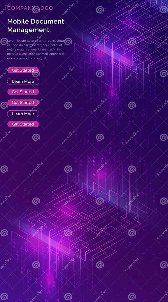 Big Data Waterfall, Streams of Digital Binary Code Stock Vector ...