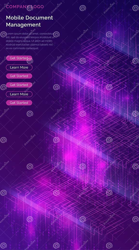 Big Data Waterfall, Streams of Digital Binary Code Stock Vector ...