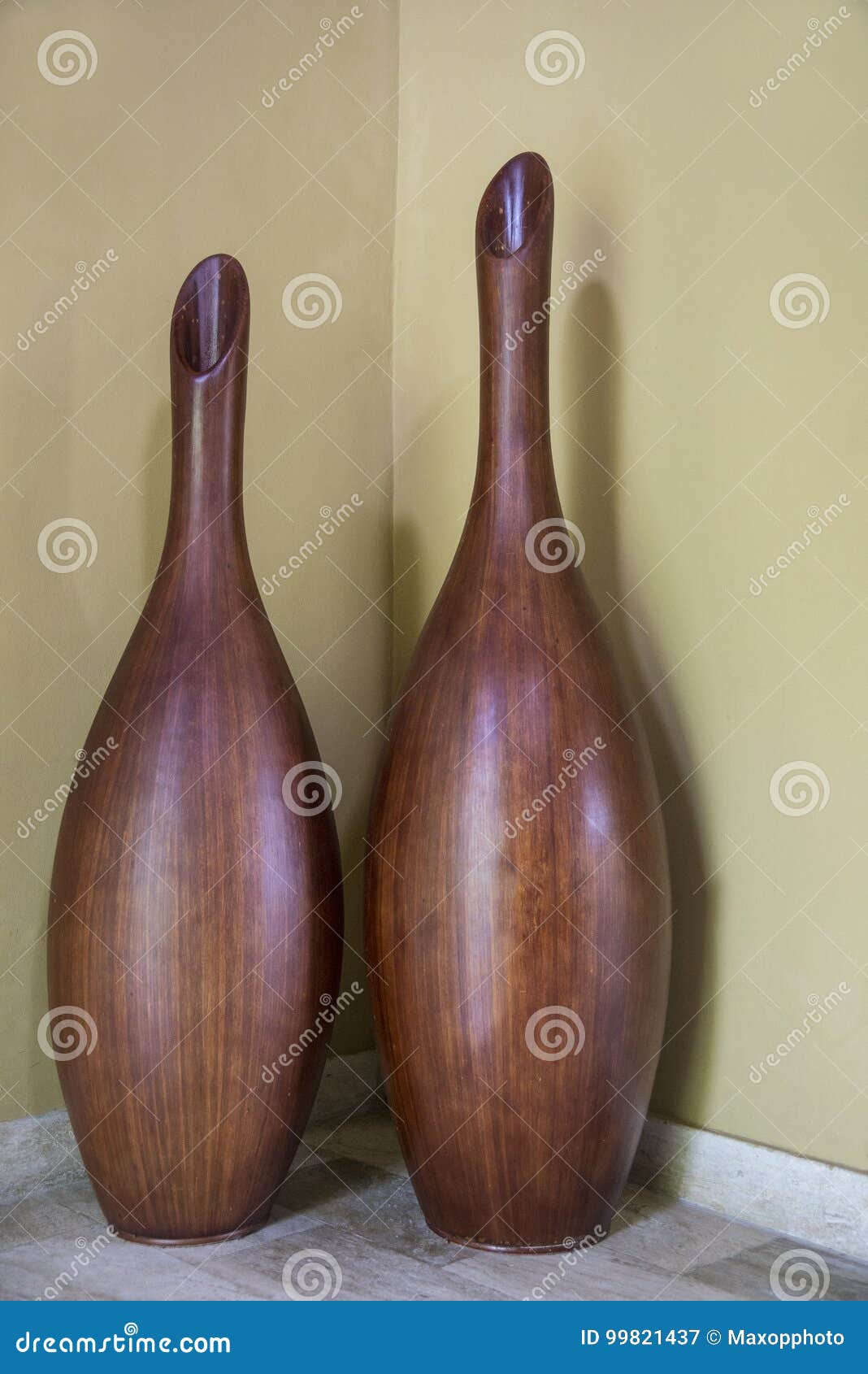 Big Decorative Ceramic Handmade Vases in Interior Stock Image Image