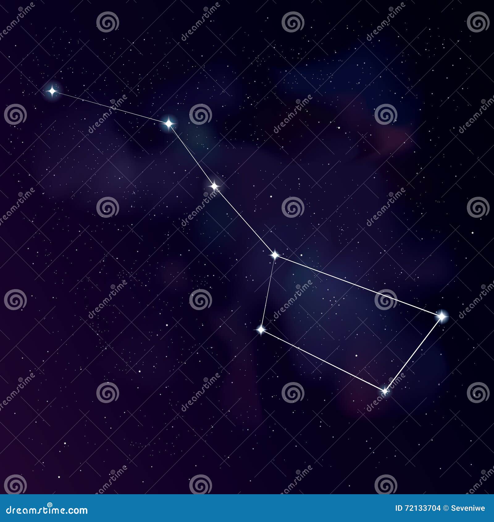 The Great Bear With Lines Constellation Star Background With Big The Great Bear With Lines Constellation Star Background With Big