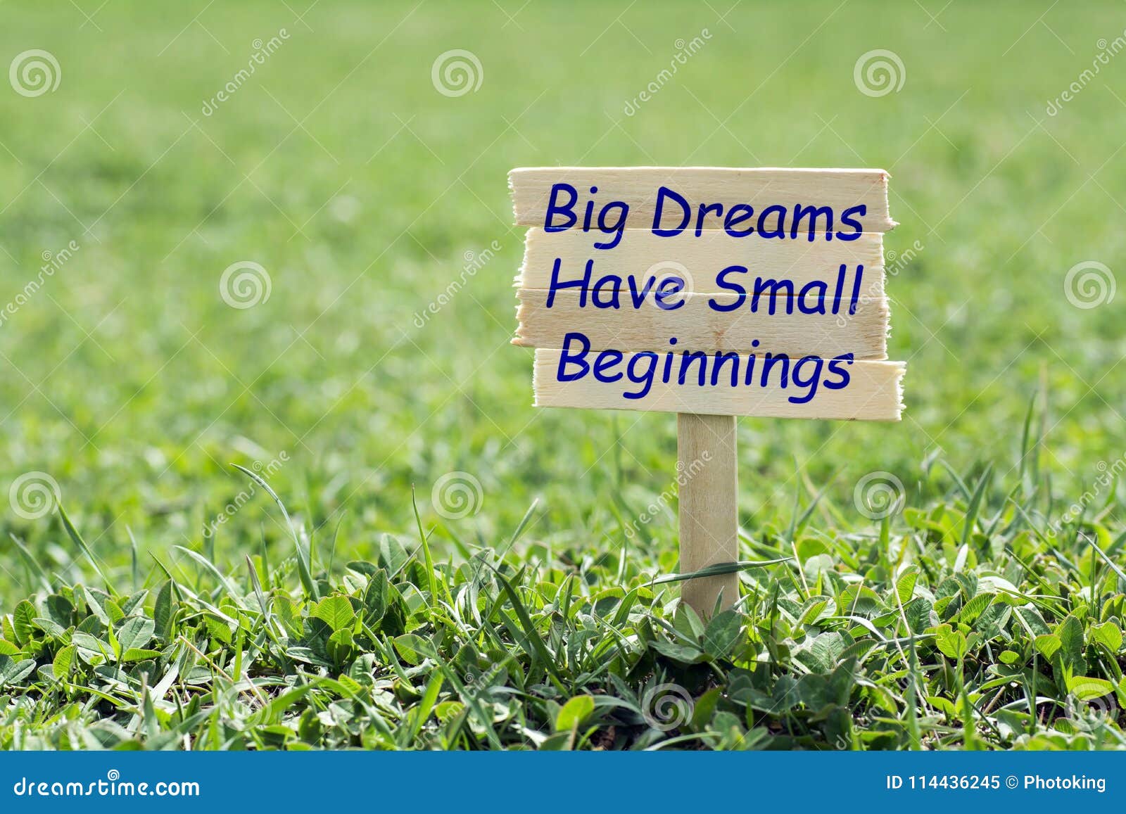 big dreams have small beginnings
