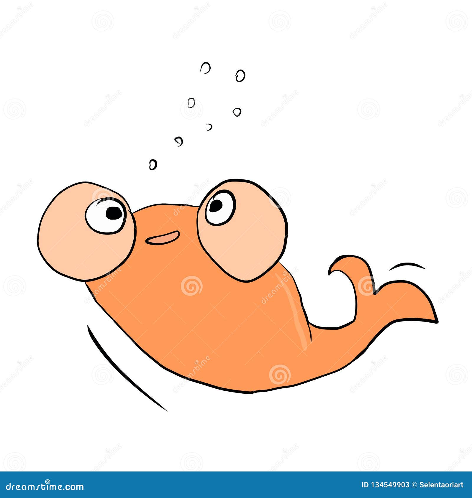 Big-eyed Goldfish Isolated on White Stock Vector - Illustration of cartoon, flat: 134549903 Big-eyed Goldfish Isolated on White Stock Vector - Illustration of cartoon, flat: 134549903