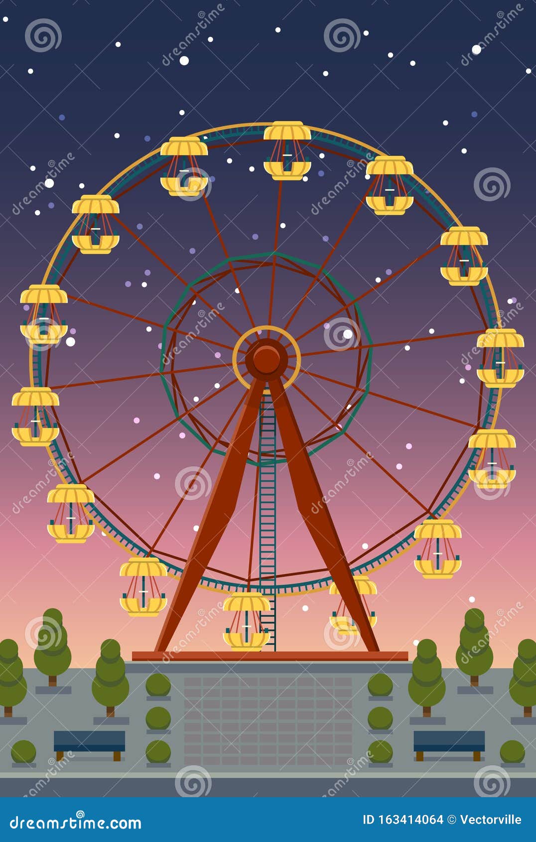 Amusement Park Ferris Wheel