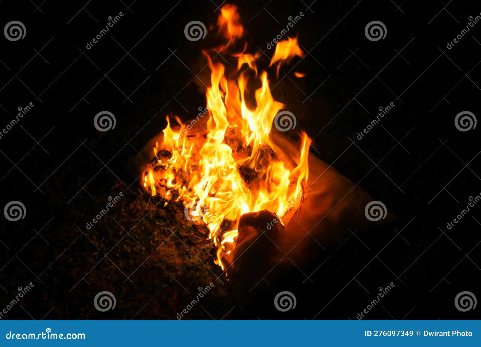 Big fire burning pillow stock image. Image of orange - 276097349
