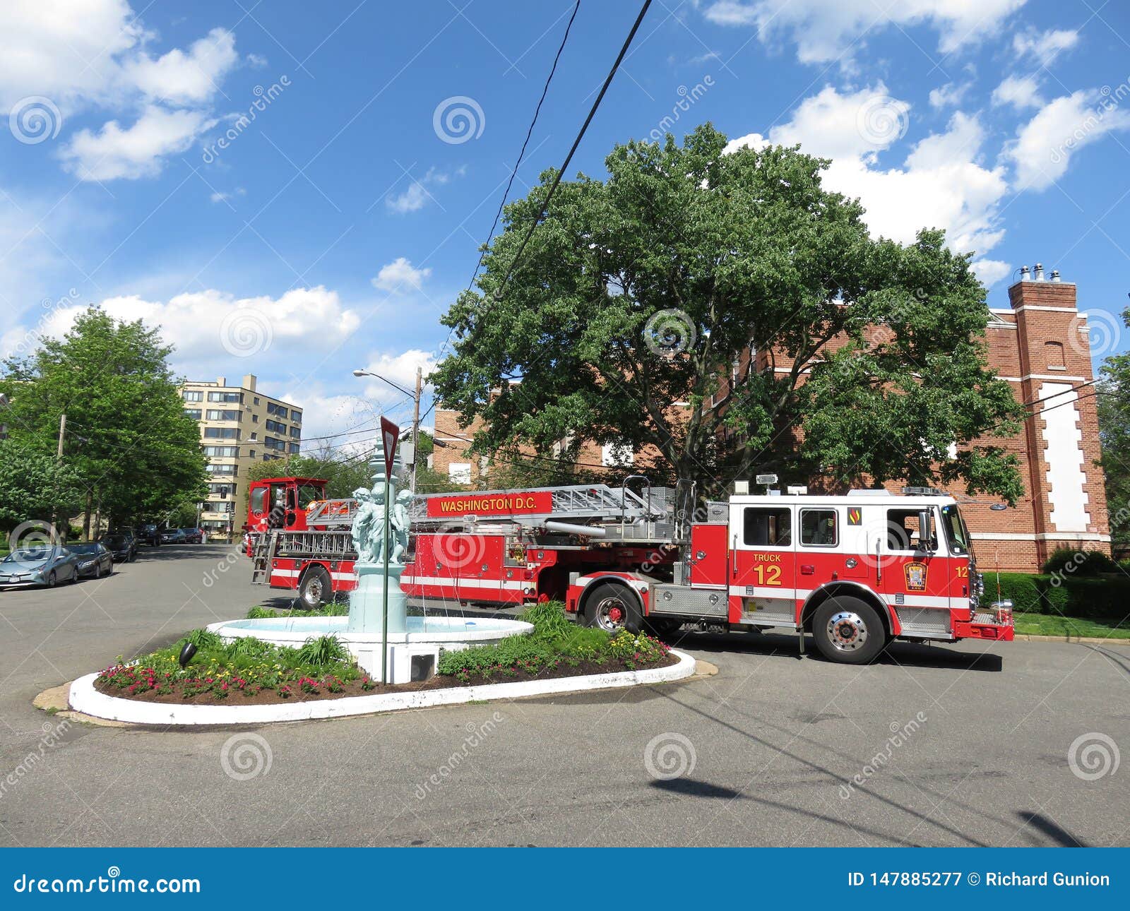 Big Fire Truck At Mclean Gardens Editorial Photography Image Of