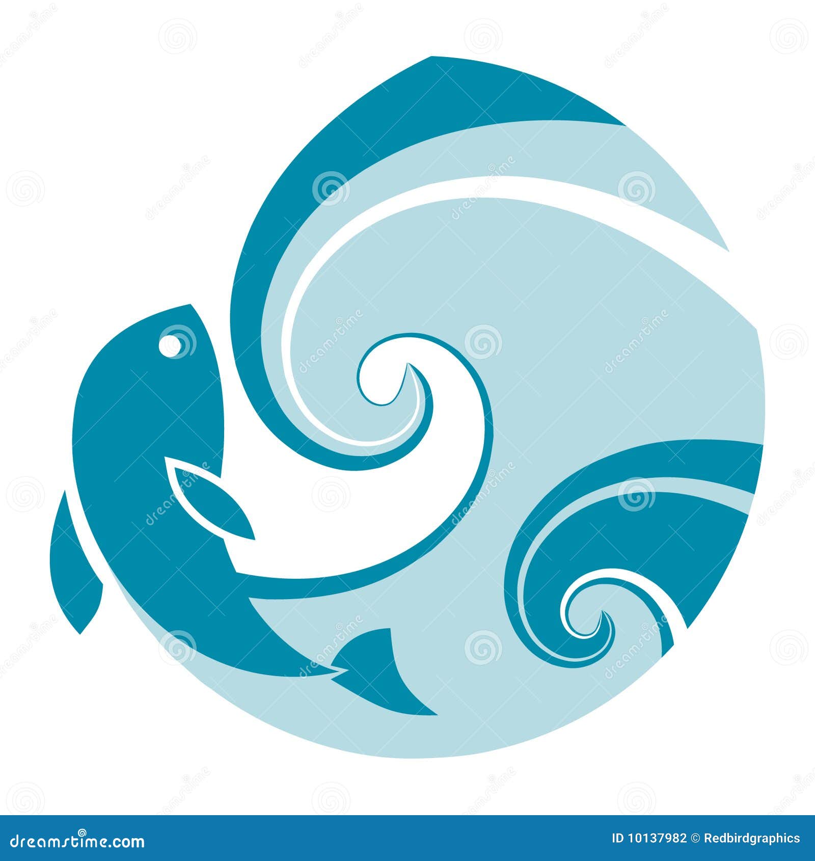 Big Fish Wave stock illustration. Illustration of nature - 10137982