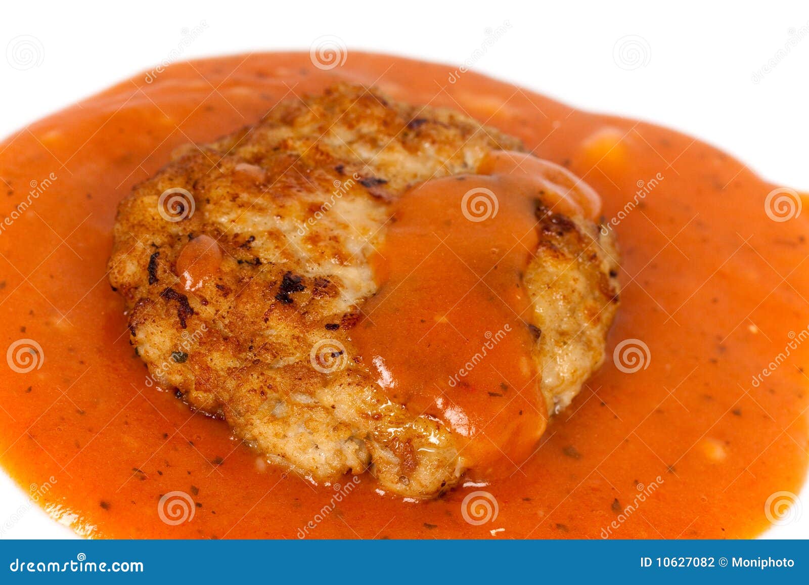 A Big Fresh Hamburger with Tomato Sauce Stock Photo Image of sauce