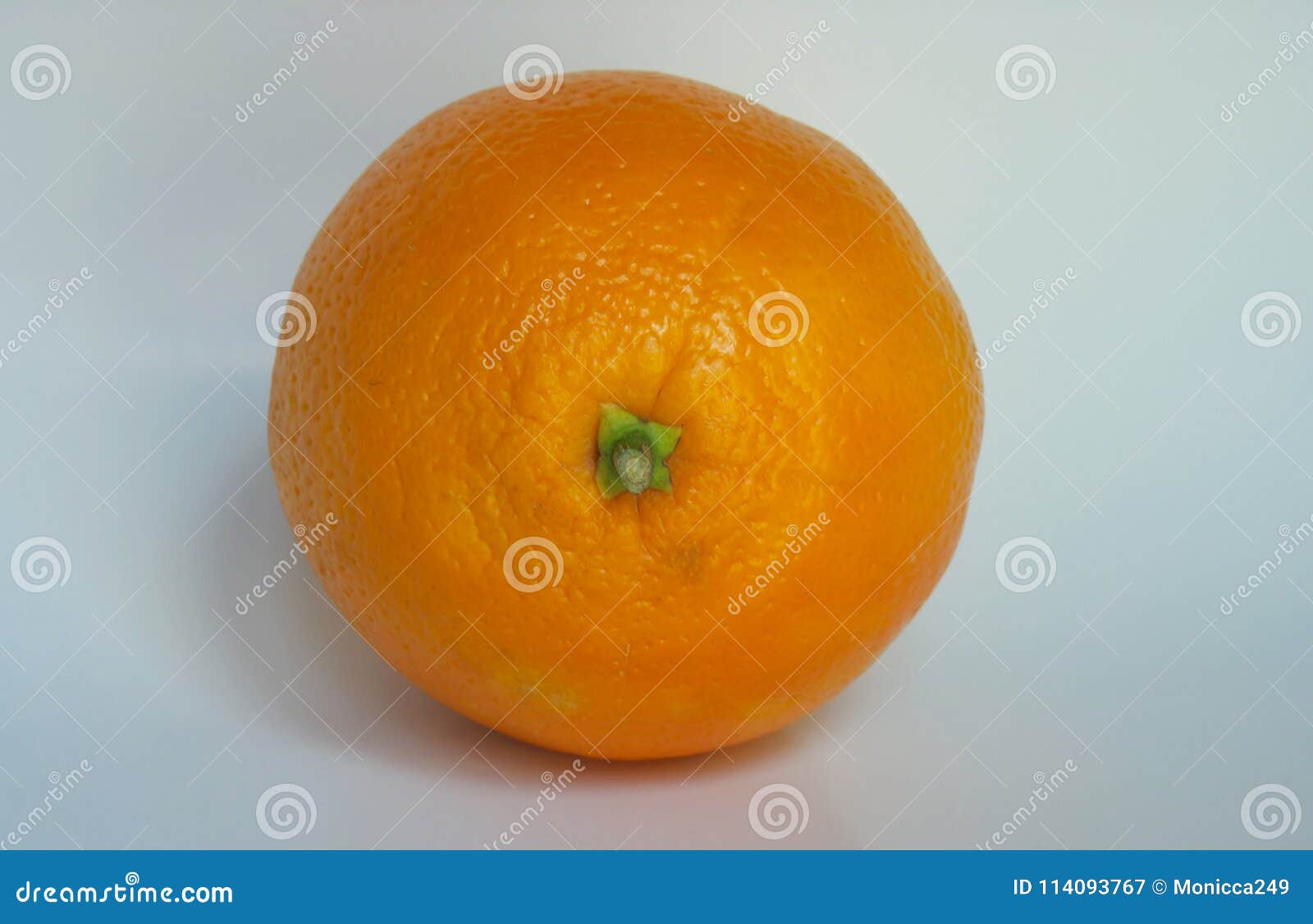 big fresh orange  on a white background