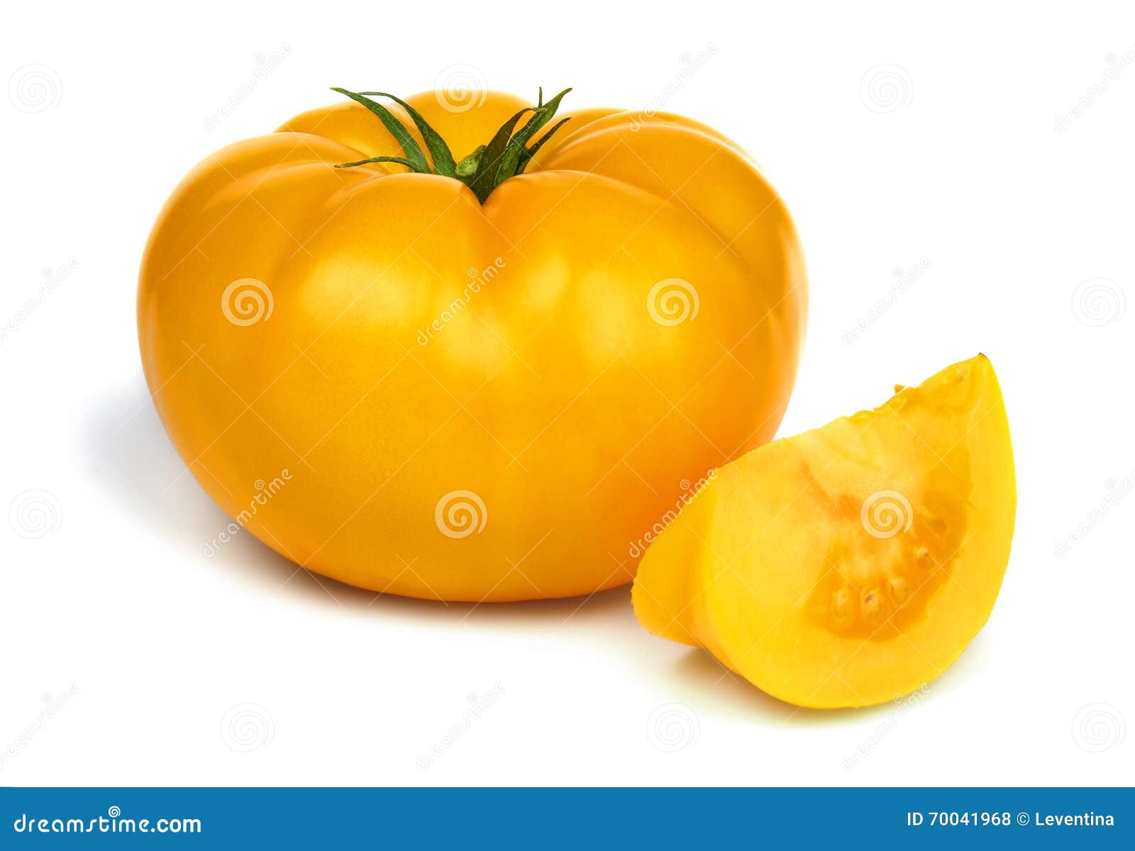 Big fresh yellow tomato. stock photo. Image of organic 70041968