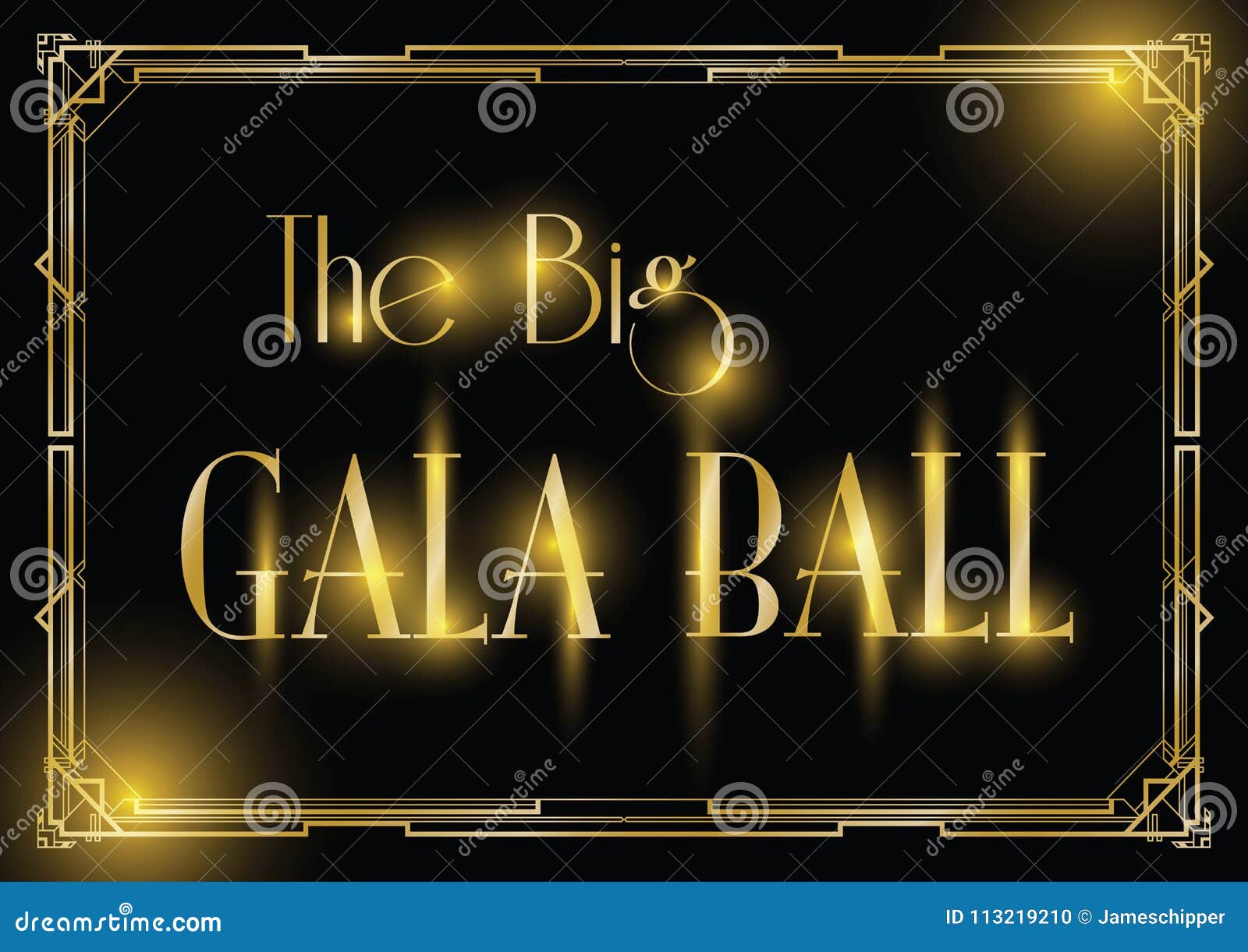 big gala ball art deco background