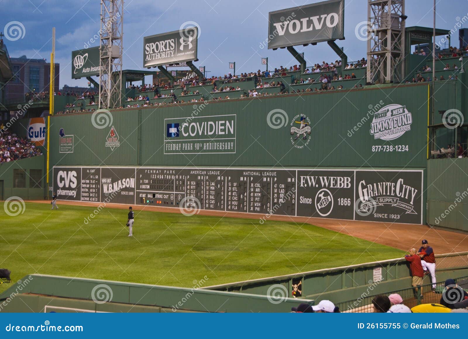 The Big Green Monster, Fenway Park Editorial Image - Image of