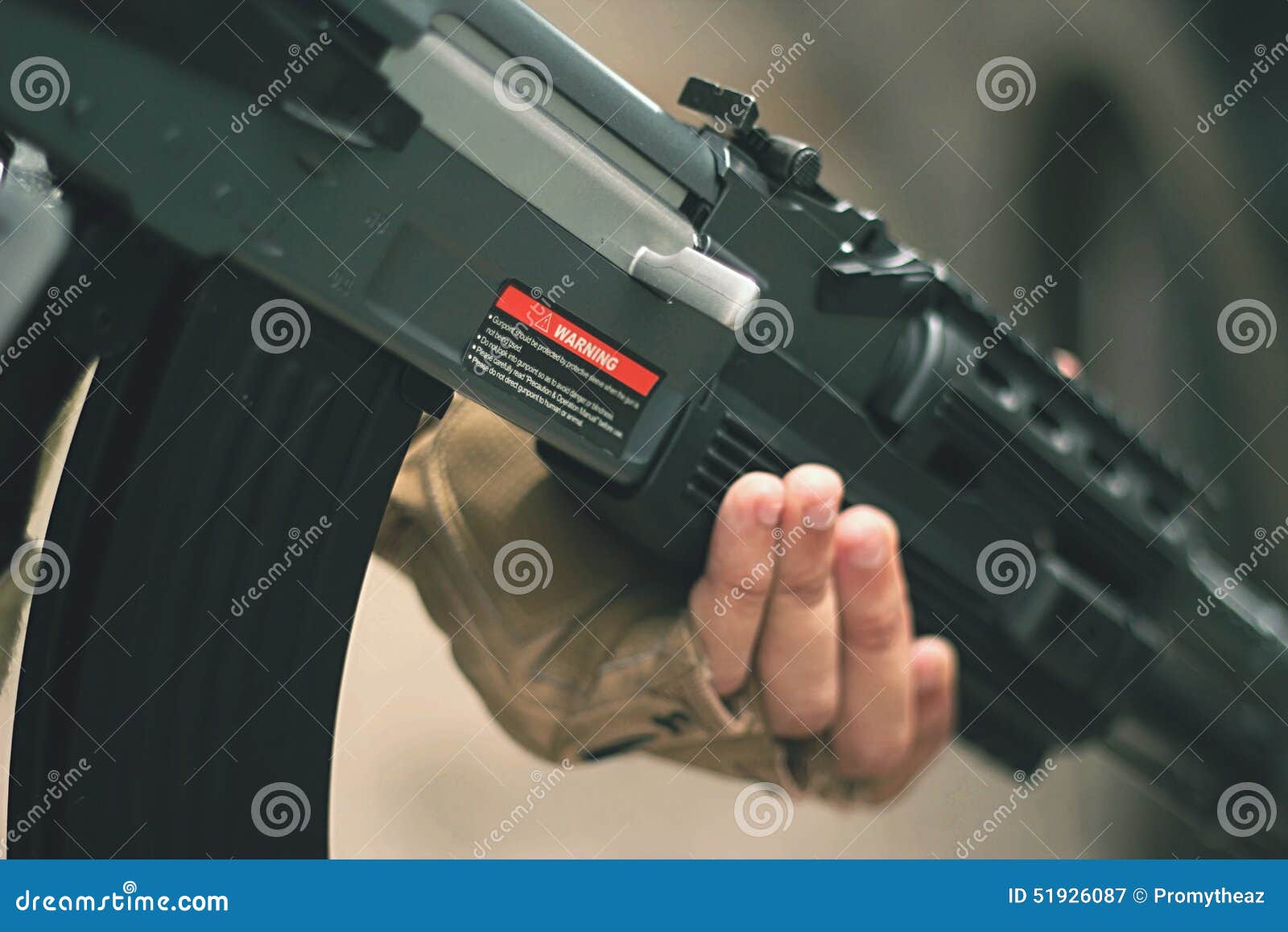 Big Gun Man Hands stock image. Image of weapon, stand - 51926087