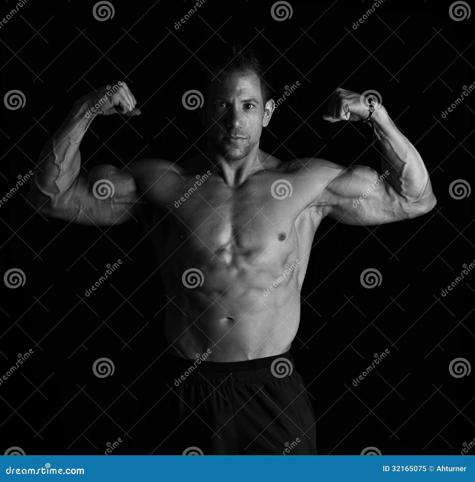 Big Guns stock image. Image of athletic, flexing, attractive 32165075