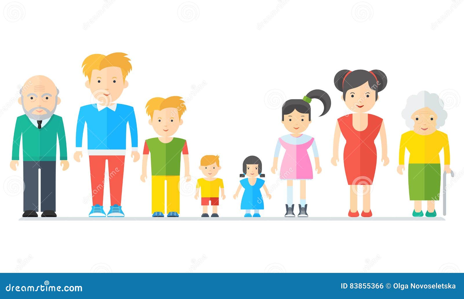 Big happy family stock vector. Illustration of cute, background - 83855366