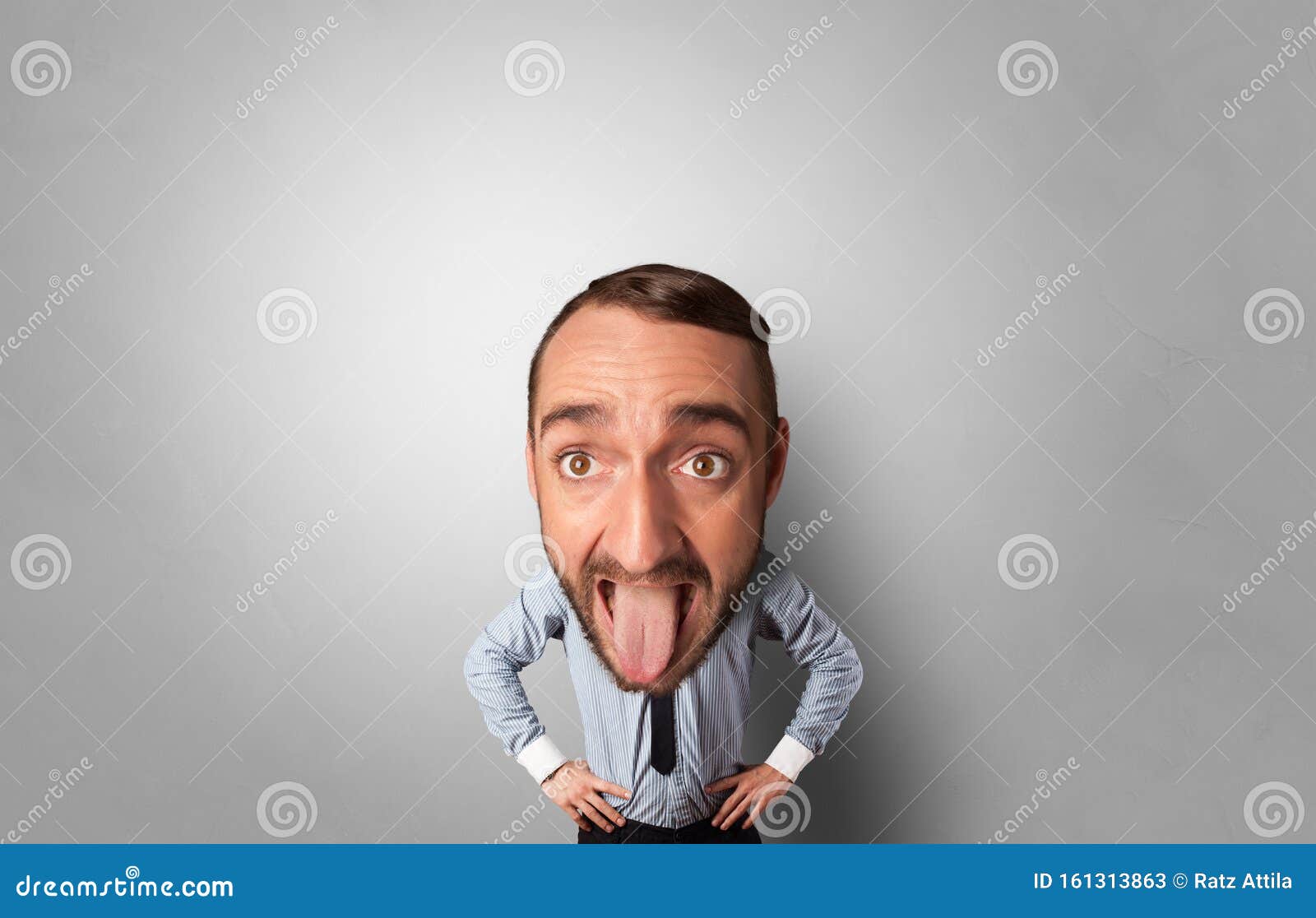 Funny person with big head stock image. Image of chat - 161313863