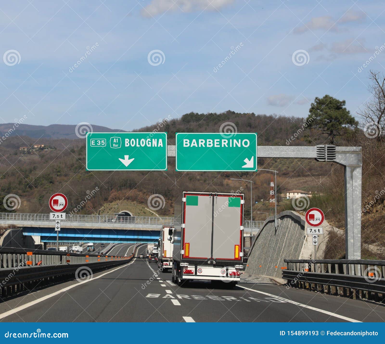 big highway sign in italy