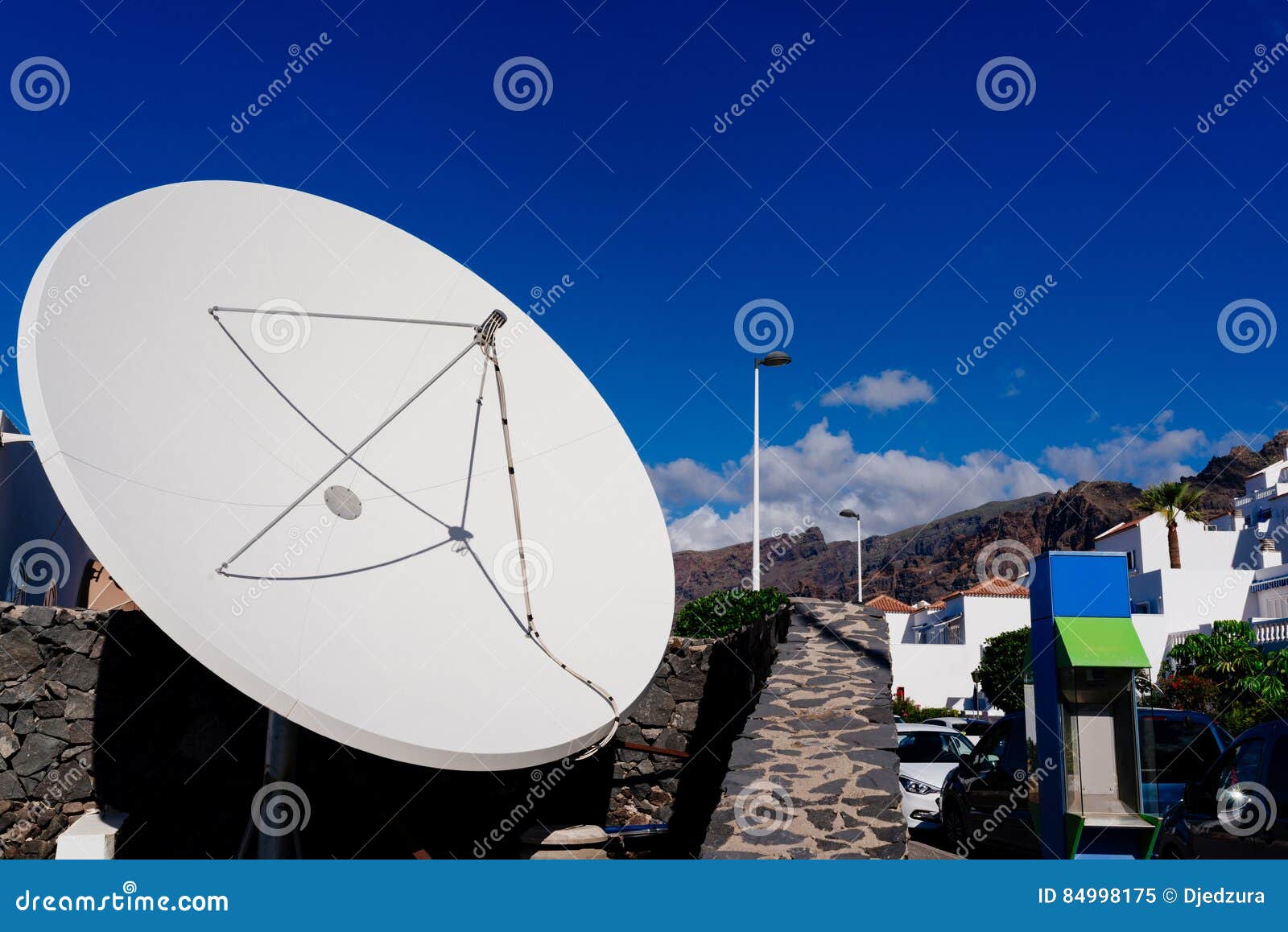 Big hotel satellite dish i stock image. Image of outdoors 84998175