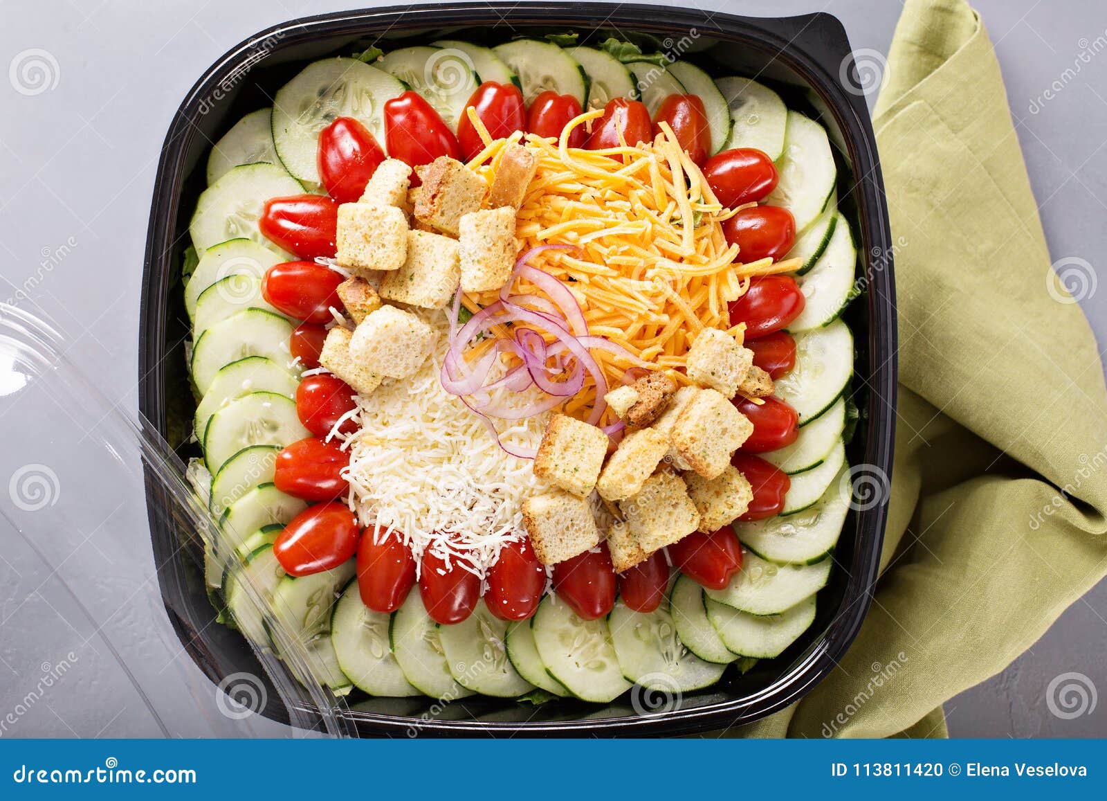 Big House Salad in a Catering Box Stock Photo - Image of organic