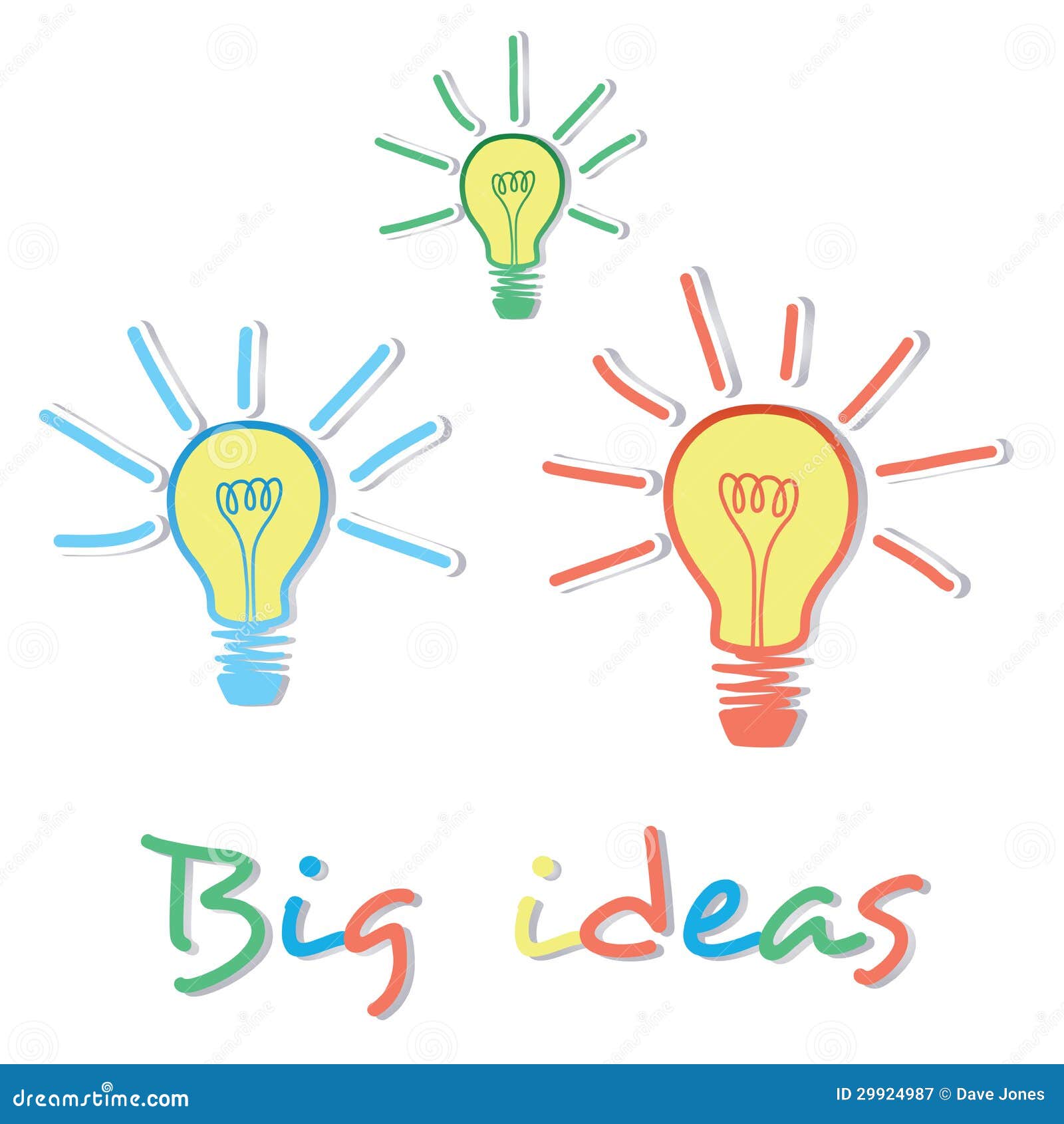 big ideas creative light bulb concept